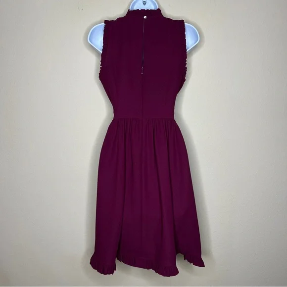 KATE SPADE Ma Cherie Ruffled Fit-and-Flare Sleeveless Day Dress - NJMU7870 -Sz 0 - Picture 8 of 12